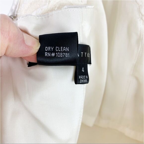 Aidan Mattox Cream Lace Overlay Women’s Fit/Flare Formal/Cocktail Dress Sz 4 - Picture 11 of 16